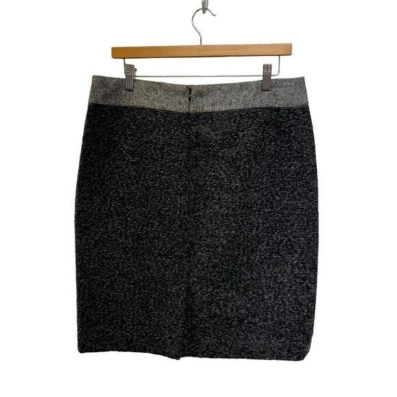 Liz Claiborne Black And Sparkle Tweed Wool Blend Pencil Skirt - Picture 8 of 8